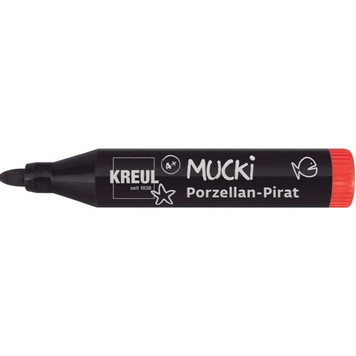Mucki porslinspennor i roligt pirat-tema, 5-pack