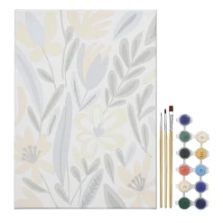 Paint by number / måla efter nummer – blommor, 25×35 cm + 10 färger & 3 penslar