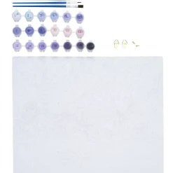 Paint by number / måla efter nummer – natt på savannen, 28×35,5 cm + 19 färger & 3 penslar