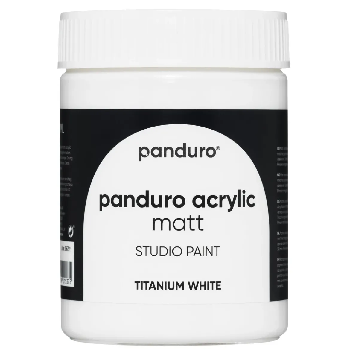 Panduro Acrylic akrylfärg, matt 500 ml – Titanium white