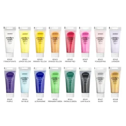 Panduro Acrylic Gloss Paint Collection – 16 tuber blank akrylfärg à 100 ml i en bred palett!