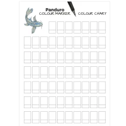 Panduro Colour Marker A4 (210×297 mm) – tom färgkarta för att testa markers