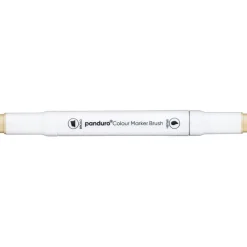 Panduro Colour Marker Brush, penselspets & snedskuren spets – Milky white 132