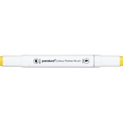 Panduro Colour Marker Brush, penselspets & snedskuren spets – Yellow 34