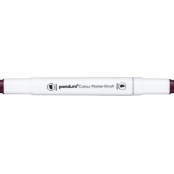 Panduro Colour Marker Brush, penselspets & snedskuren spets – Wine red 1