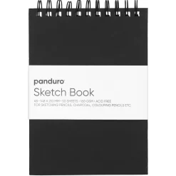 Panduro Sketch spiralbundet skissblock A5, liggande, 50 ark, 160 g/m²