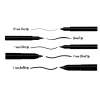 Panduro tuschpennor 0.5 mm, 1 mm, penselspets, 4 mm snedskuren spets och 1 mm rund spets, svart, 5-pack