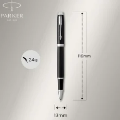 Parker IM Black Lacquer C.T Rollerball – rollerball-penna med svart bläck