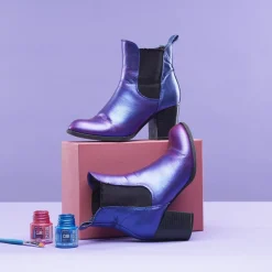 Pebeo Cuir Leather Duochrome 45 ml läderfärg, färgar även PU läder – gul & lila