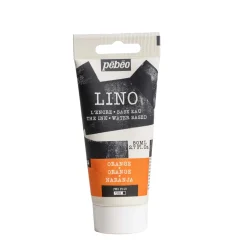 Pebeo Lino Ink 80 ml, vattenbaserad linoleumfärg – Orange