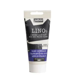 Pebeo Lino Ink 80 ml, vattenbaserad linoleumfärg – Ultramarine Blue