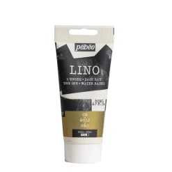 Pebeo Lino Ink 80 ml, vattenbaserad linoleumfärg – Gold