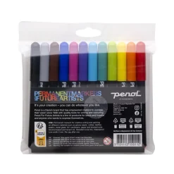 Penol Permanent Markers For Future Artists, 12-pack färgstarka märkpennor