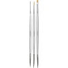 Penselsetmultifunktion, 3-pack syntetpenslar med metallkulor