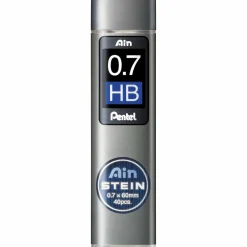 Pentel blyertsstift refill – 0,7 mm HB. Innehåller 40 stift.