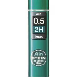 Pentel blyertsstift refill – 0,5 mm 2H. Innehåller 40 stift.