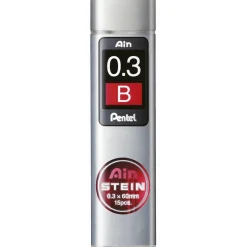 Pentel blyertsstift refill – 0,3 mm B. Innehåller 15 stift.