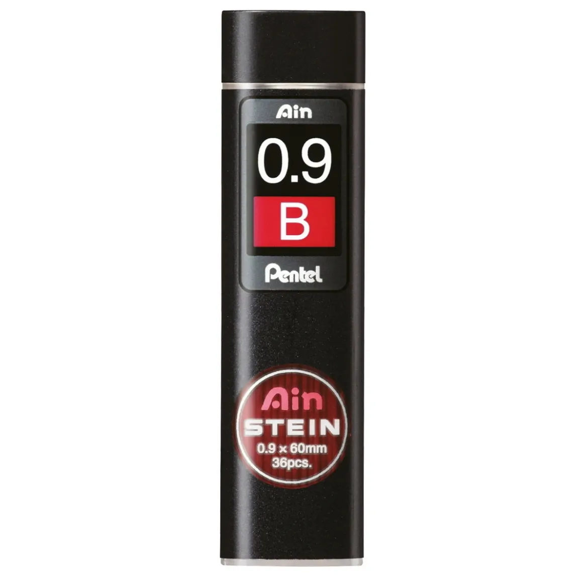 Pentel blyertsstift refill – 0,9 mm B. Innehåller 36 stift.