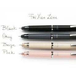 Pilot Frixion Ball Zone Grey 0,7 mm, svart bläckpenna med raderbart gel ink
