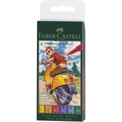 PITT artist pen set brush 6-pack – Colour wheel