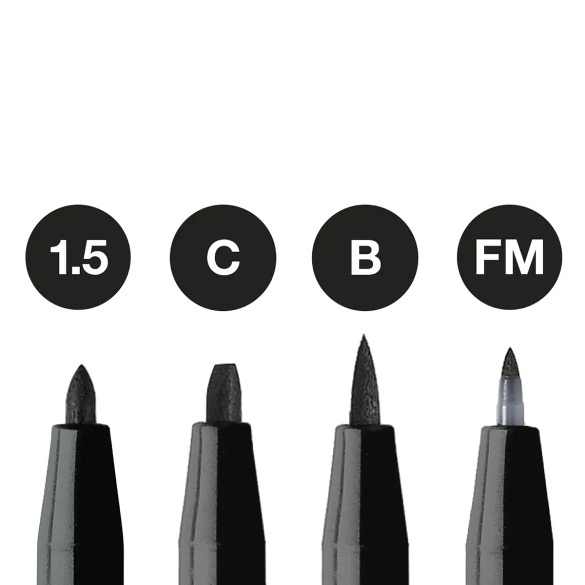 PITT artist pen set 4-pack – black