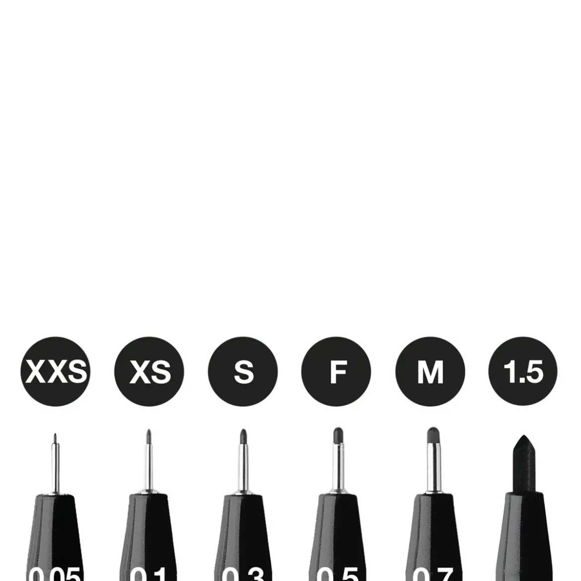 PITT artist pen set 6-pack – black