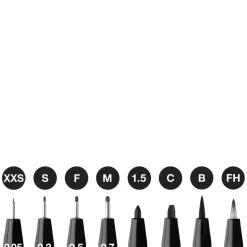 PITT artist pen set 8-pack – India ink