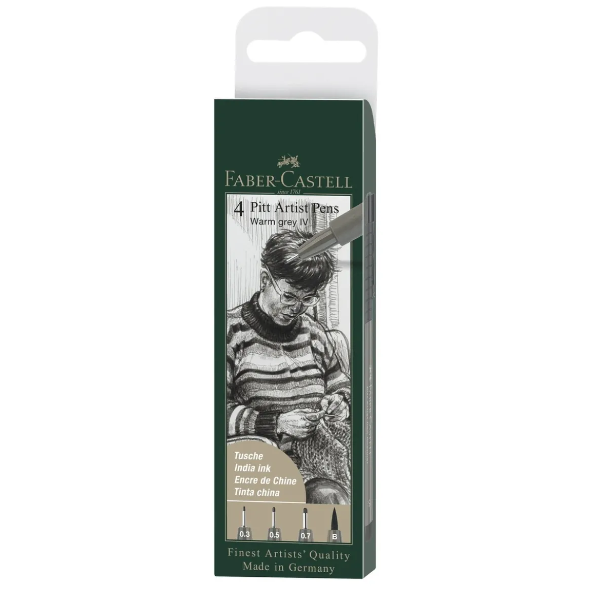 PITT artist pen set 4-pack – warm grey