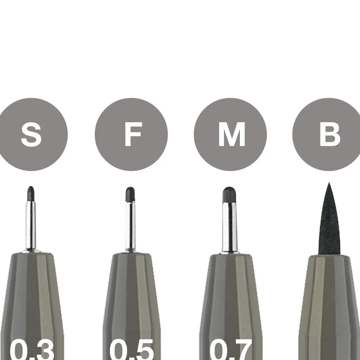 PITT artist pen set 4-pack – warm grey