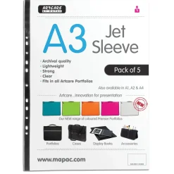Plastfickor MAPAC A3 5-pack
