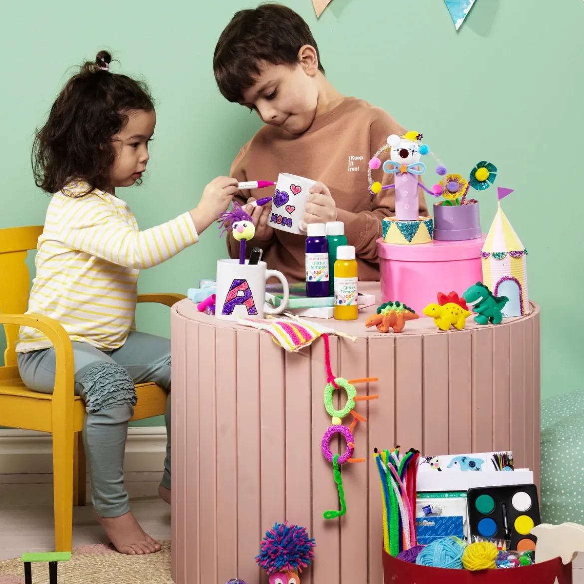 Porslinspennor 5-pack Pastel