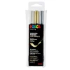 Posca Brush PC-350 3-pack – guld / silver / vit