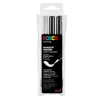 Posca Brush PC-350 3-pack – svart / svart / vit
