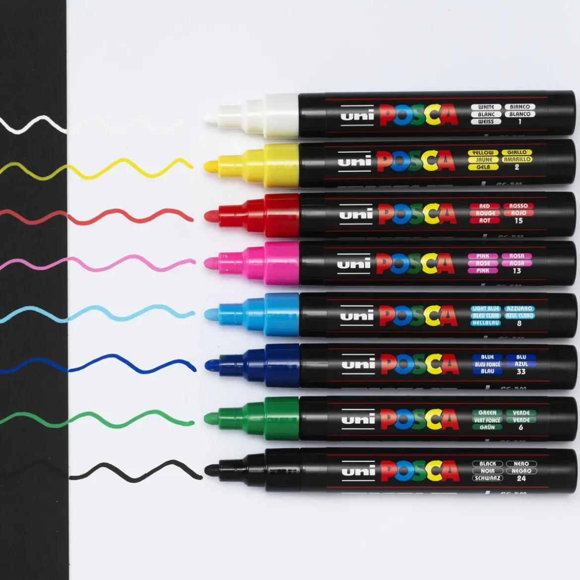 Posca PC-5M Basic Colours 8-pack