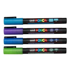 Posca PC3MLx4 glitter kall mix