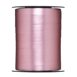 Presentband 200 meter på rulle, 1 cm bred – metallic rosa