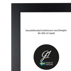Ram 4E svart plattlist 50x60cm