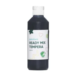 Ready Mix Tempera, svanenmärkt hobbyfärg för barn 250 ml, svart