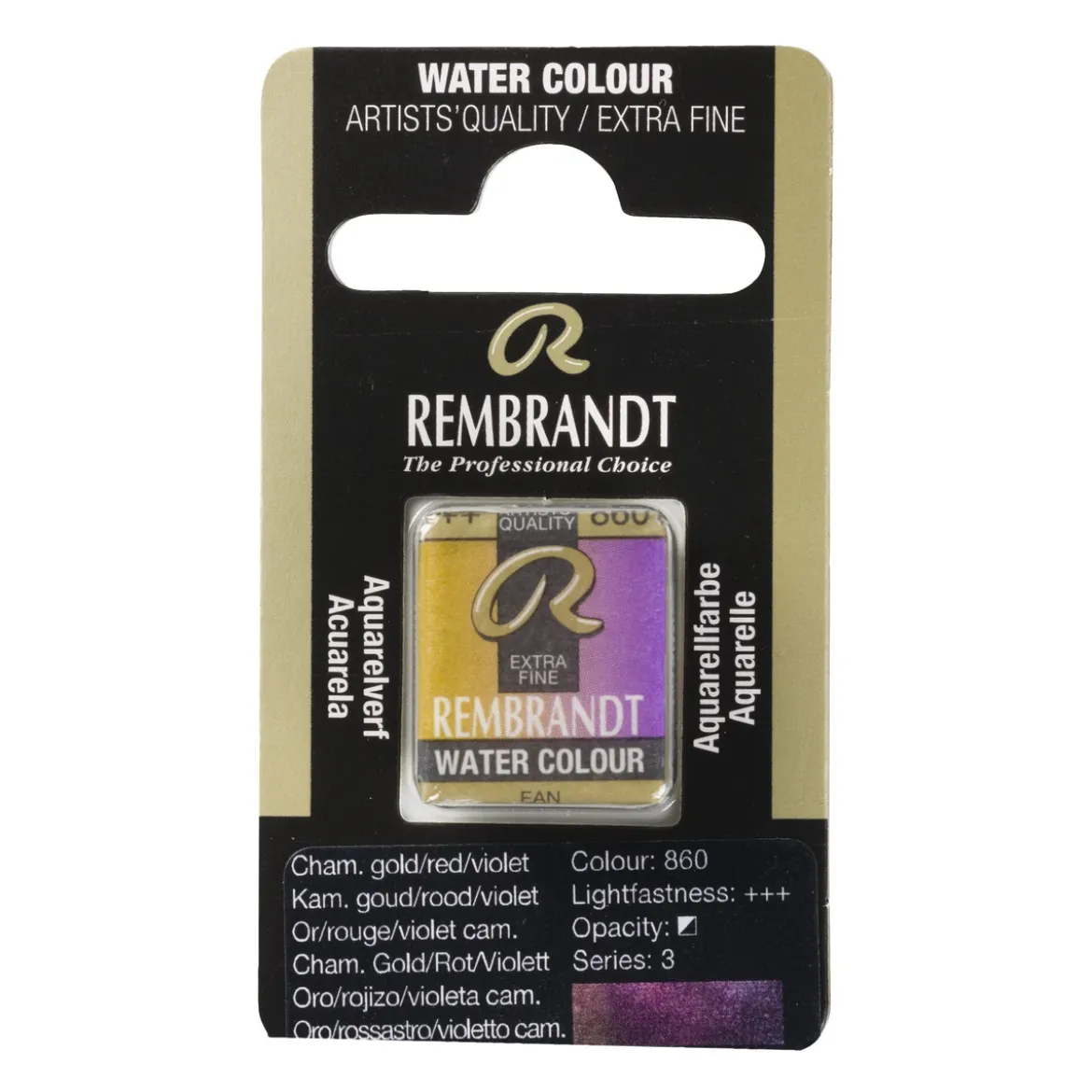 Rembrandt akvarellfärg halvkopp – Chameleon Gold Red Violet 860