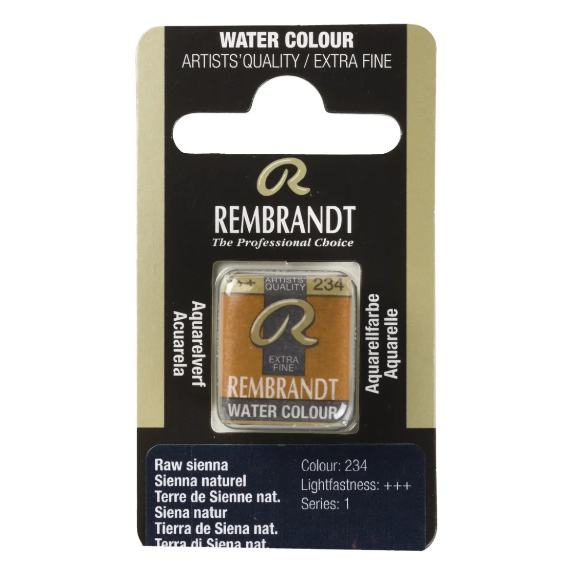 Rembrandt akvarellfärg halvkopp – Raw Sienna 234