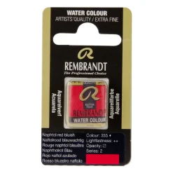 Rembrandt akvarellfärg halvkopp – Napthol Red Bluish 355