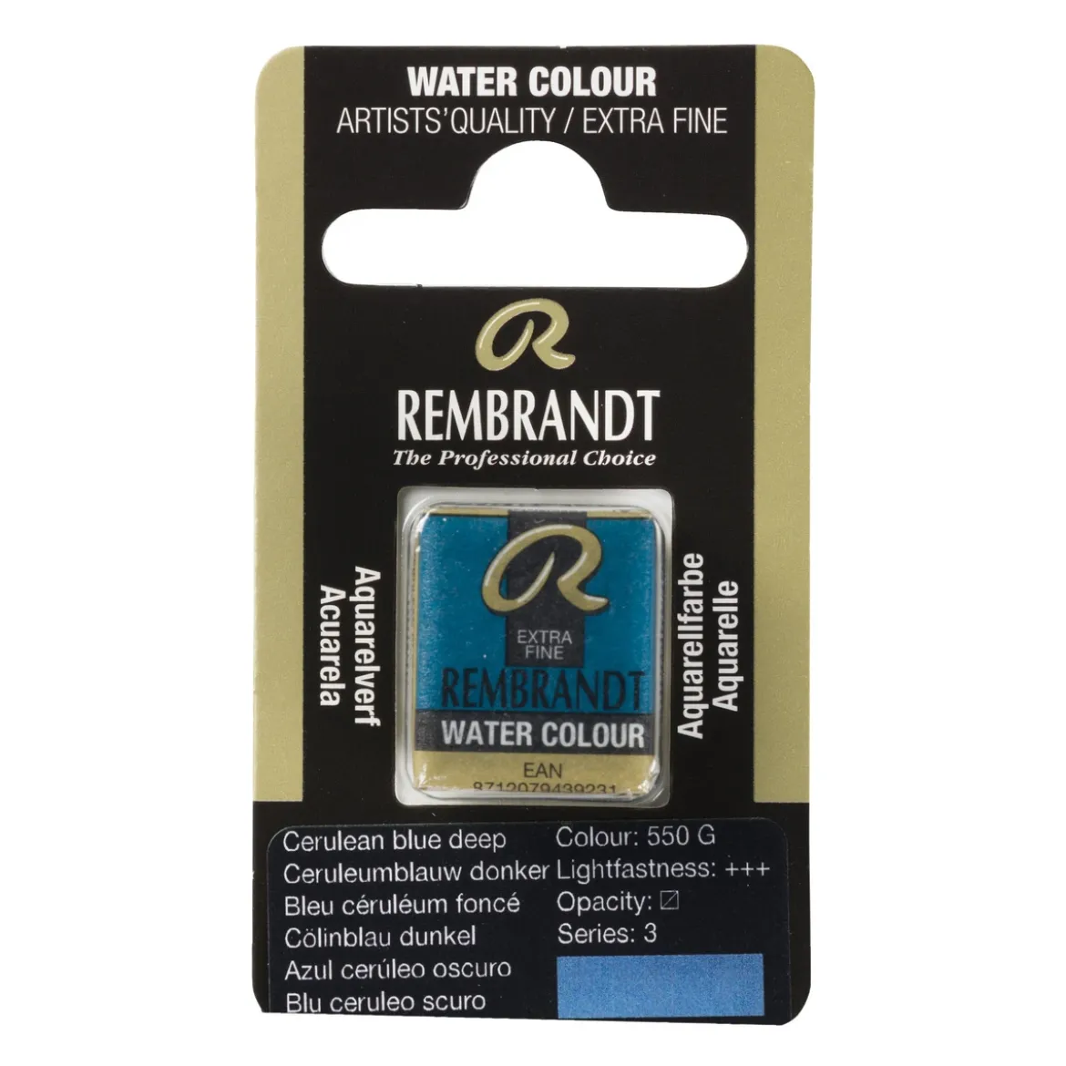 Rembrandt akvarellfärg halvkopp – Cerulean Blue Deep 550