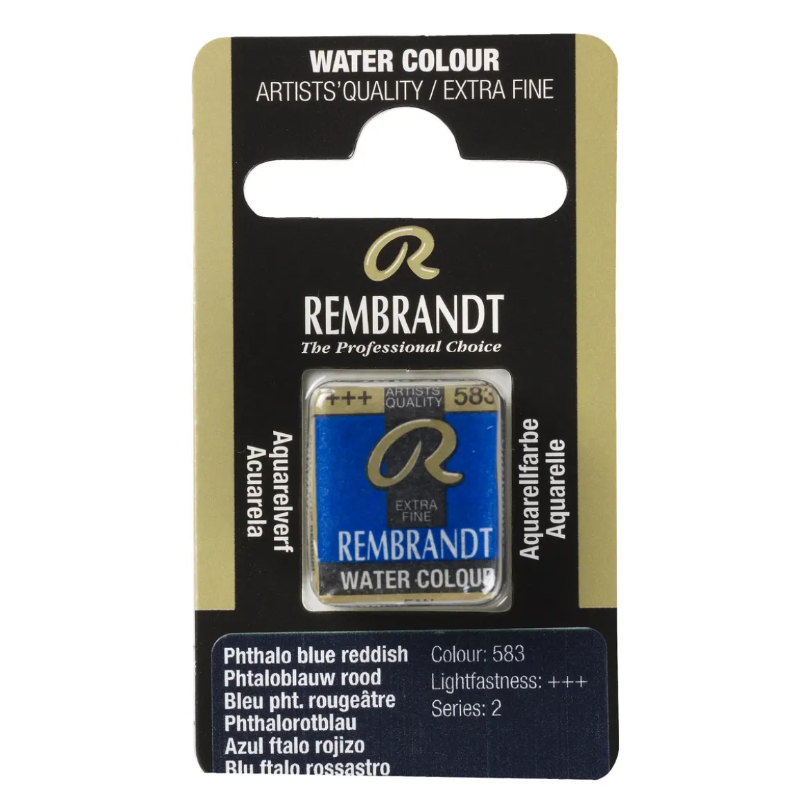 Rembrandt akvarellfärg halvkopp – Phthalo Blue Reddish 583