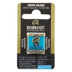 Rembrandt akvarellfärg halvkopp – Cobalt Turquoise Blue 586