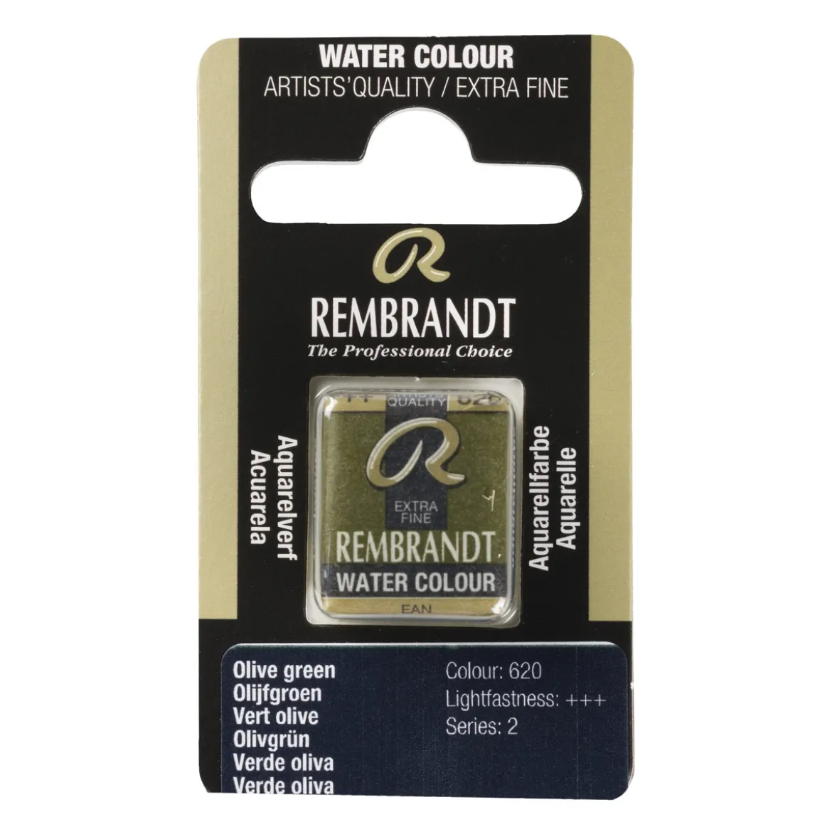 Rembrandt akvarellfärg halvkopp – Olive Green 620