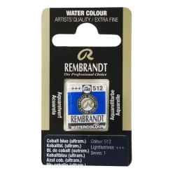Rembrandt akvarellfärg halvkopp – Cobalt Blue Ultramarine 512