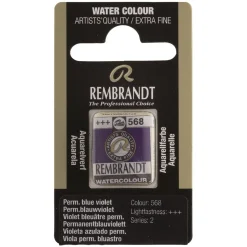 Rembrandt akvarellfärg halvkopp – Permanent Blue Violet 568