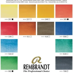 Rembrandt akvarell-set 12hp