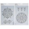 Schablon A4, 2-pack stenciler med vackra mandalor