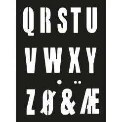 Schablon bokstäver A-Ö 2 ark